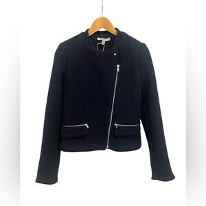 New Zara Navy Tweed jacket